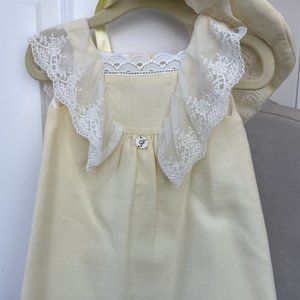 NEW Foque yellow baby dress and matching hood